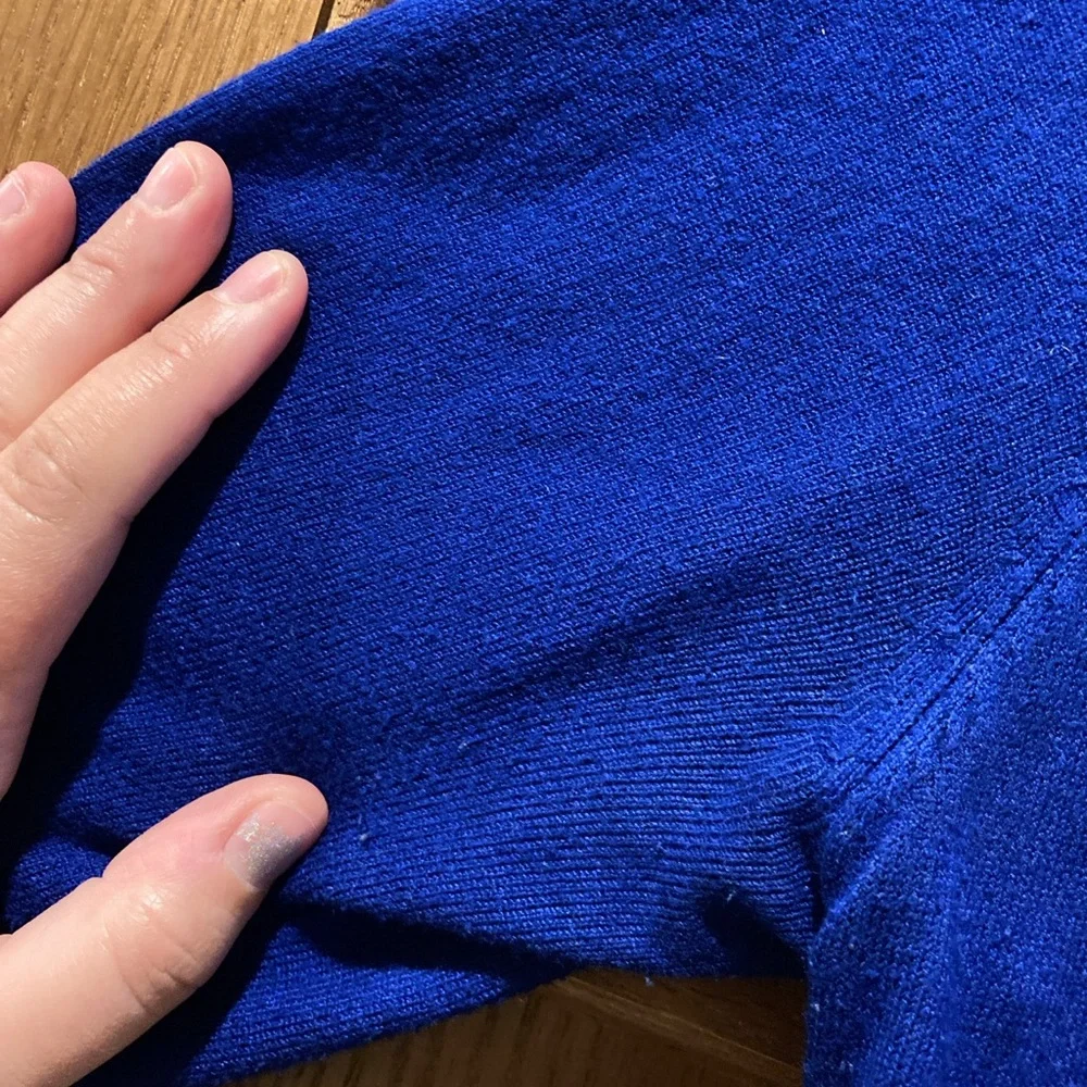 Sapphire blue open front cardigan - size L - Picture 7 of 8